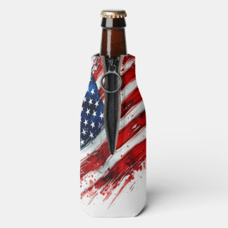 Patriottische Amerikaanse Vlag Kwaststreek Kunston Flesjeskoeler