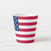 Patriottische Amerikaanse Vlag Latte Mok Gift (Voorkant)
