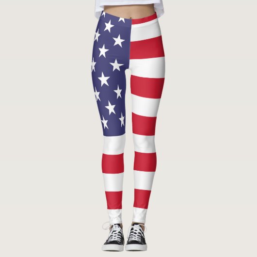 Patriottische Amerikaanse vlag Leggings (Voorkant)