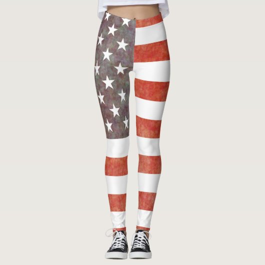 Patriottische Amerikaanse vlag Leggings (Voorkant)
