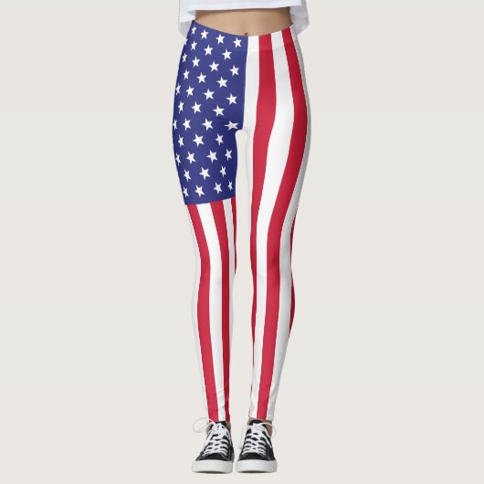 Patriottische Amerikaanse vlag Leggings (Voorkant)