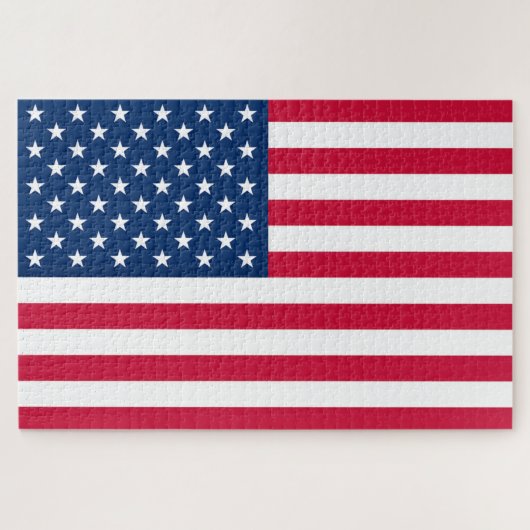 Patriottische Amerikaanse Vlag Legpuzzel (Horizontaal)