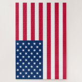 Patriottische Amerikaanse Vlag Legpuzzel (Verticaal)