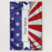 Patriottische Amerikaanse vlag Legpuzzel (Verticaal)