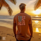 Patriottische Amerikaanse vlag Lettering Vet Ameri T-shirt