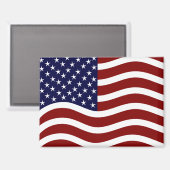 Patriottische Amerikaanse vlag magneet voor elk op (Voorkant / Achterkant)