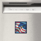 Patriottische Amerikaanse vlag Magnet (Insitu (Vaatwasser))
