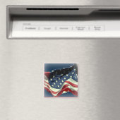 Patriottische Amerikaanse vlag Magnet (Insitu (Vaatwasser))