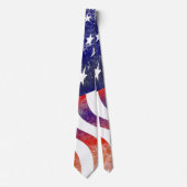 Patriottische Amerikaanse vlag Mannen Stropdas (Voorkant)