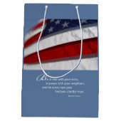 Patriottische, Amerikaanse vlag Medium Cadeauzakje (Achterkant)