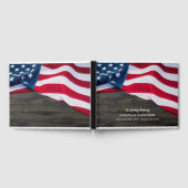Patriottische Amerikaanse vlag Memorial Gastenboek (Volledig)