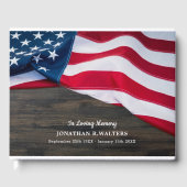 Patriottische Amerikaanse vlag Memorial Gastenboek (Voorkant)