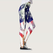 Patriottische Amerikaanse vlag met benauwde vlag Leggings (Rechts)