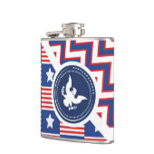 Patriottische Amerikaanse vlag met Eagle Heupfles (Links)