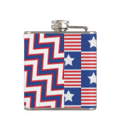 Patriottische Amerikaanse vlag met Eagle Heupfles (Achterkant)
