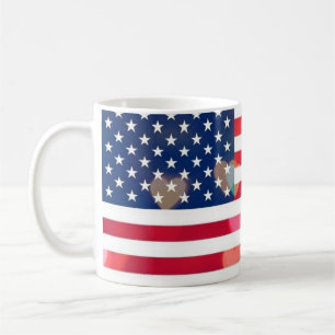  Patriottische Amerikaanse vlag met kleurrijke har Koffiemok