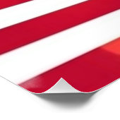  Patriottische Amerikaanse vlag met kleurrijke har Perfect Poster (Hoek)