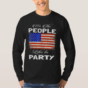 Patriottische Amerikaanse vlag met ons, de mensen T-shirt