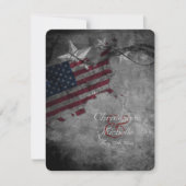 Patriottische Amerikaanse vlag met sterren bruilof Kaart (Voorkant)