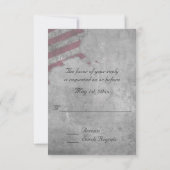 Patriottische Amerikaanse vlag met sterren bruilof RSVP Kaartje (Achterkant)