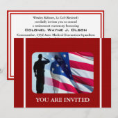 Patriottische Amerikaanse vlag met Veteran Soldaat Kaart (Voorkant / Achterkant)