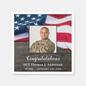 Patriottische Amerikaanse vlag Militaire Pensioen Servet (Voorkant)