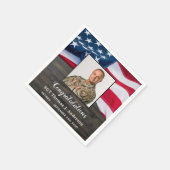 Patriottische Amerikaanse vlag Militaire Pensioen Servet (Hoek)