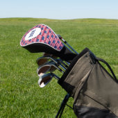Patriottische AMERIKAANSE VLAG Monogram DRIVER Golfheadcover (Insitu)