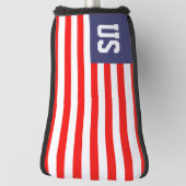 Patriottische Amerikaanse vlag monogram golfputter Golfheadcover (Draai 90)