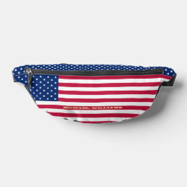 Patriottische Amerikaanse Vlag Monogram Heup Cross Heuptasje