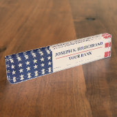 Patriottische Amerikaanse vlag Naambordje (Zijkant)