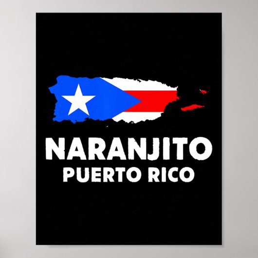 Patriottische Amerikaanse vlag Naranjito Poster (Voorkant)