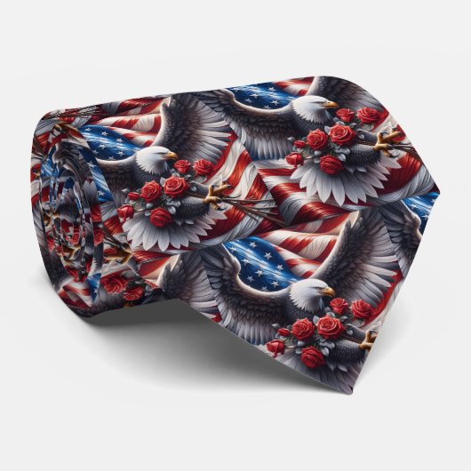 Patriottische Amerikaanse Vlag Nekdas Stropdas (Opgerold)
