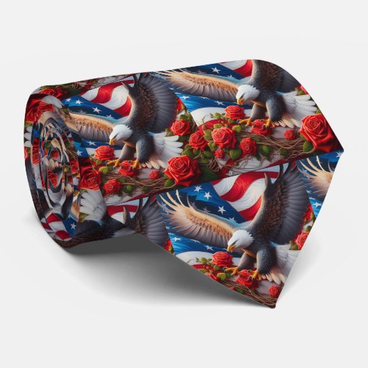 Patriottische Amerikaanse Vlag Nekdas Stropdas (Opgerold)
