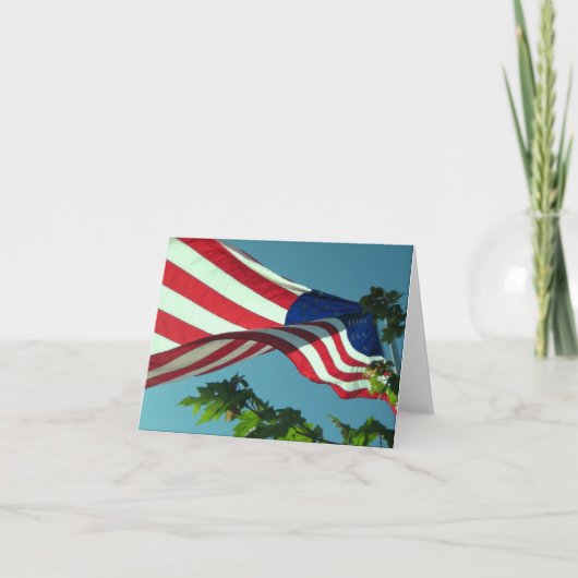 Patriottische Amerikaanse vlag Note Kaart (Voorkant)