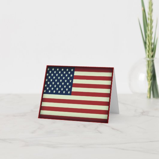 Patriottische Amerikaanse vlag Note Kaart (Voorkant)