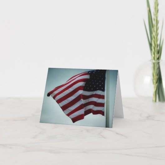 Patriottische Amerikaanse vlag Note Kaart (Voorkant)