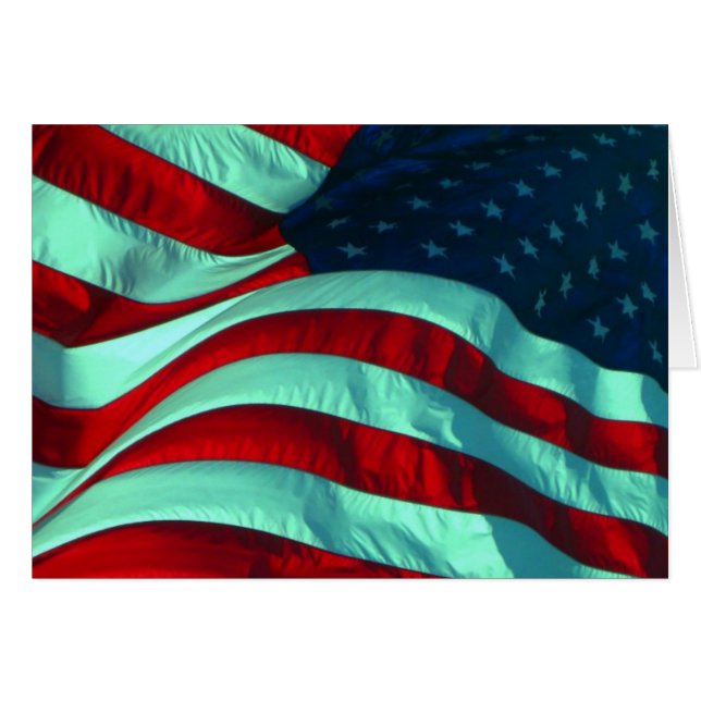 Patriottische Amerikaanse Vlag Notitie (Voorkant Horizontaal)
