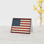 Patriottische Amerikaanse Vlag Notitiekaart (Gele Bloem)