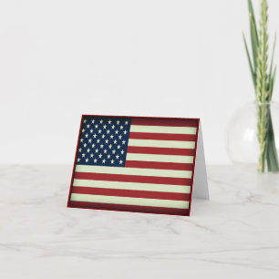 Patriottische Amerikaanse Vlag Notitiekaart