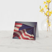 Patriottische Amerikaanse Vlag Notitiekaart (Gele Bloem)