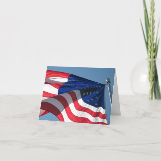 Patriottische Amerikaanse Vlag Notitiekaart (Voorkant)