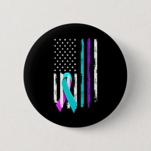 Patriottische Amerikaanse vlag ondersteunt zelfmoo Ronde Button 5,7 Cm