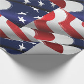 Patriottische Amerikaanse vlag Ontwerp Sterren en Cadeaupapier (Hoek)