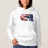 Patriottische Amerikaanse vlag Ontwerp Sterren en Hoodie (Voorkant)