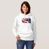 Patriottische Amerikaanse vlag Ontwerp Sterren en Hoodie (Voorkant volledig)