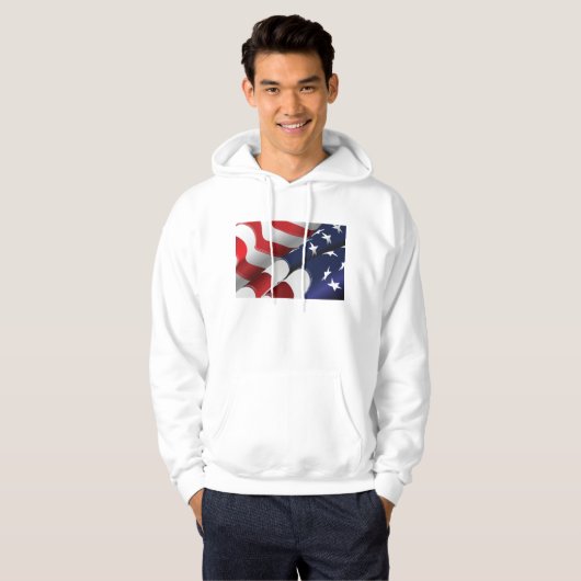 Patriottische Amerikaanse vlag Ontwerp Sterren en  Hoodie (Voorkant volledig)