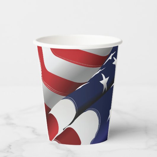 Patriottische Amerikaanse vlag Ontwerp Sterren en Papieren Bekers (Voorkant)