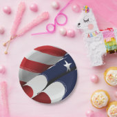 Patriottische Amerikaanse vlag Ontwerp Sterren en  Papieren Bordje (Feest)