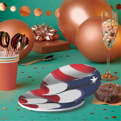 Patriottische Amerikaanse vlag Ontwerp Sterren en Papieren Bordje